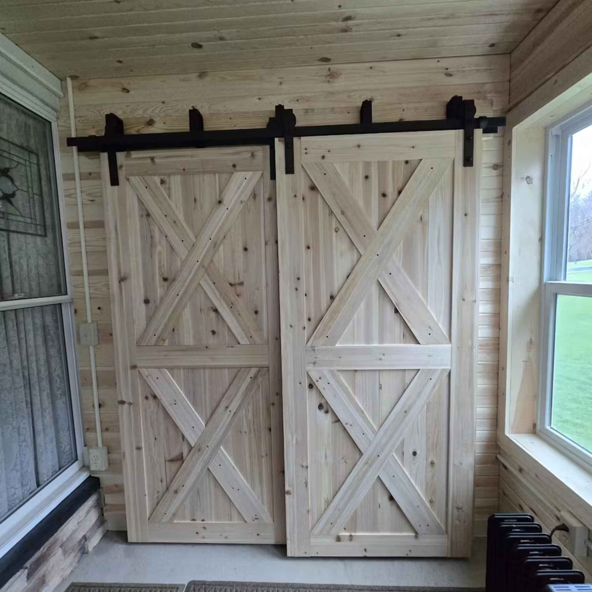 Natural Pine Wood Barn Door | 80", 84", 96" x 20"-60"