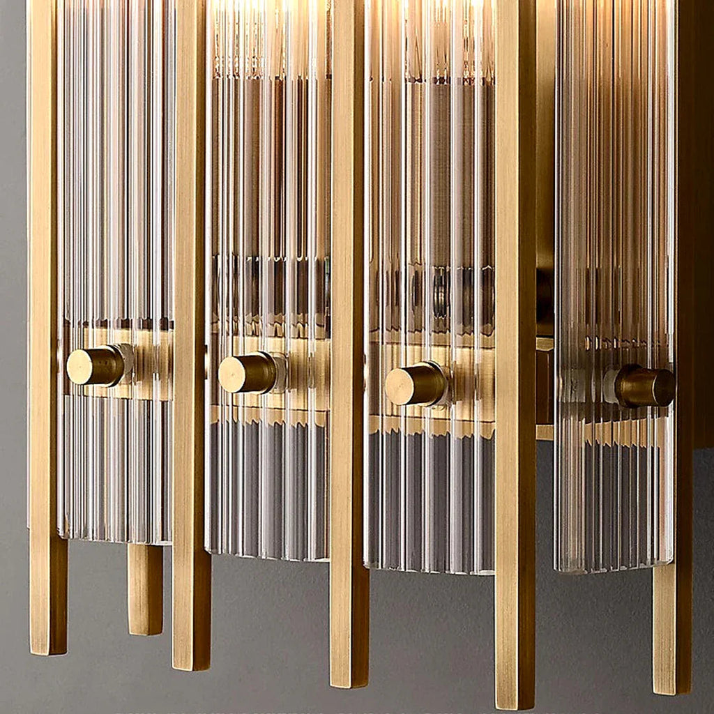 Rectangular Glass Panel Wall Sconce