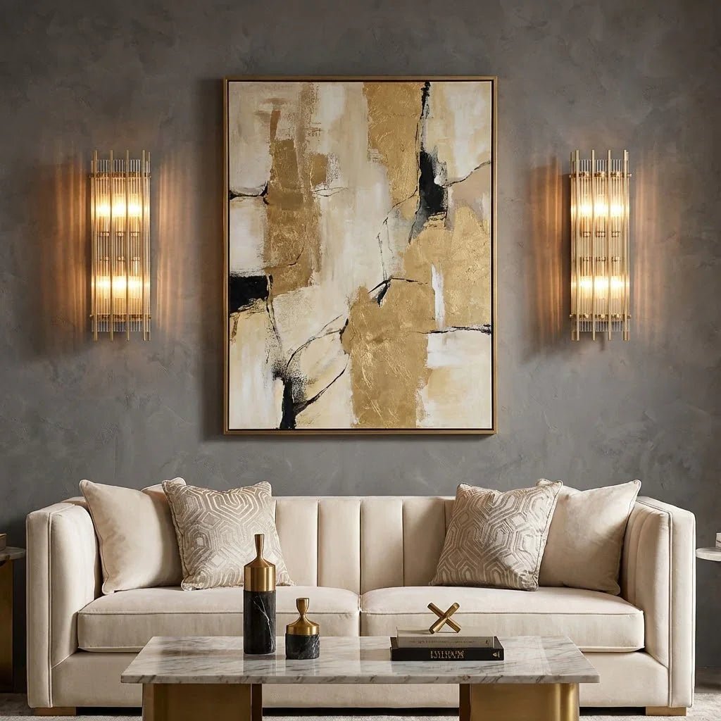 Rectangular Glass Panel Wall Sconce