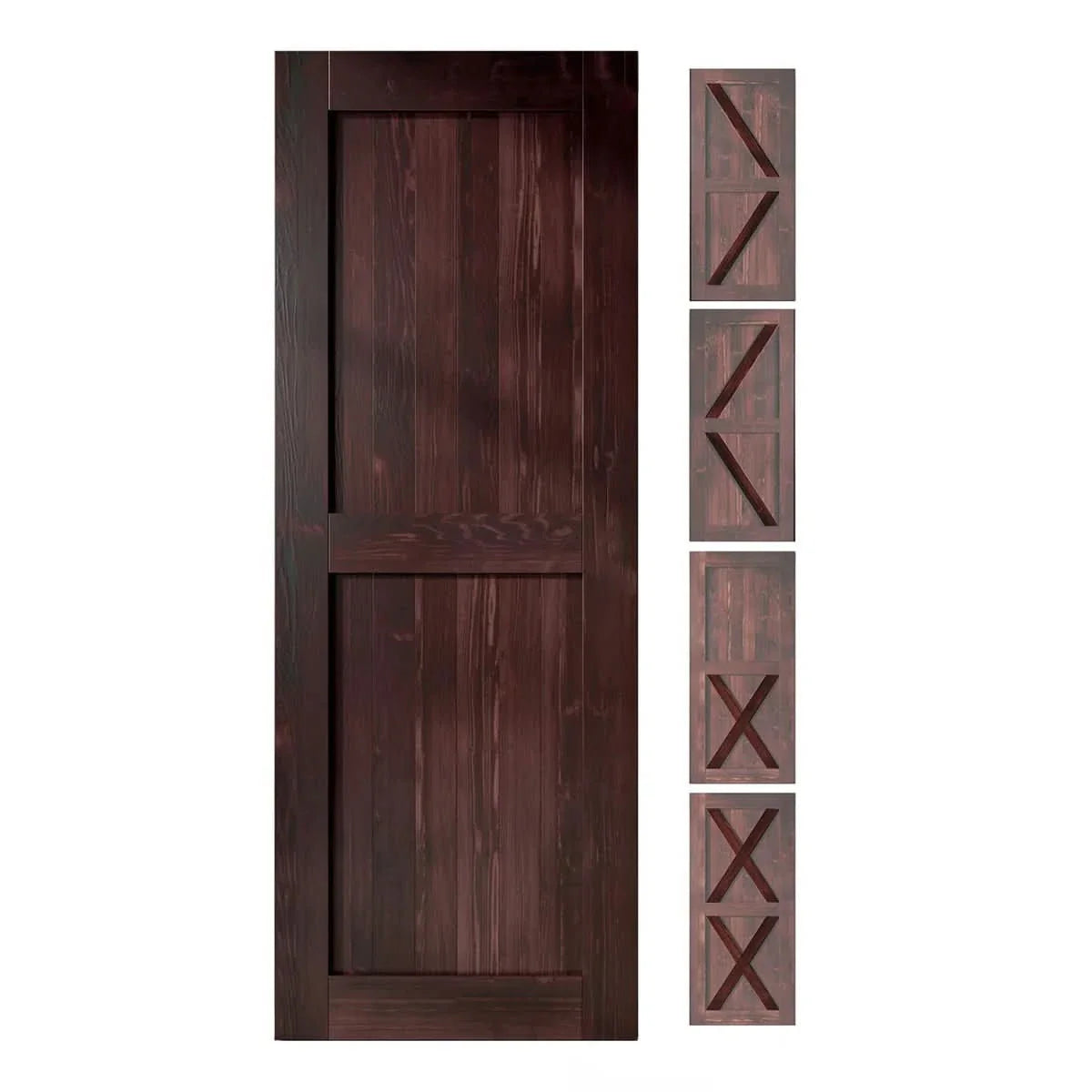 Natural Pine Wood Barn Door | 80", 84", 96" x 20"-60"
