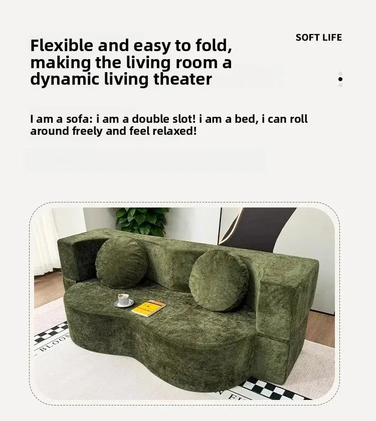 Living Room Sofas Vacuum Compression Sofa Pure Sponge Single Multifunctional Foldable Special Shaped Sofa Bed Furniture