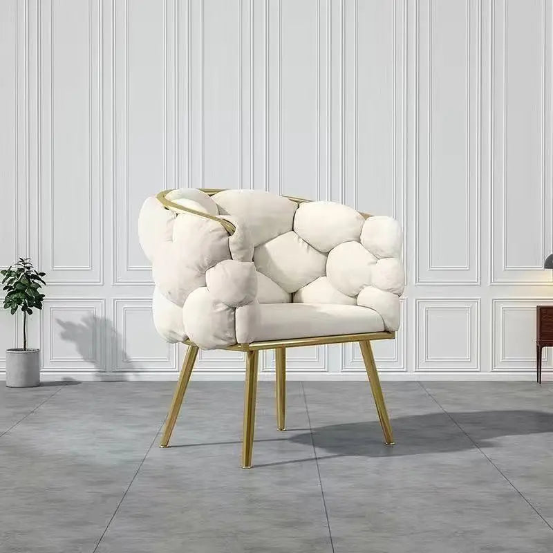 Cielé Velvet Accent Lounge Chair – Modern Gold-Legged Armchair by The House of Bonney