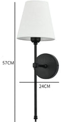 Modern American LED Wall Lamp for Bathroom Mirror Light, Bedroom, Corridor, and More - Stylish Wall Sconce with Cloth Lampshade