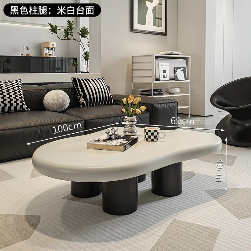 Light Luxury Cream Style Cloud Coffee Table Living Room Furniture Creative Dining Table Side Tables Coffee Table for Living Room