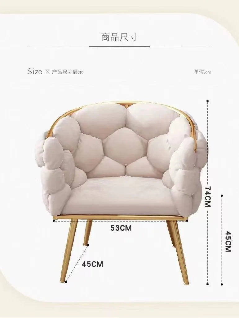 Cielé Velvet Accent Lounge Chair – Modern Gold-Legged Armchair by The House of Bonney