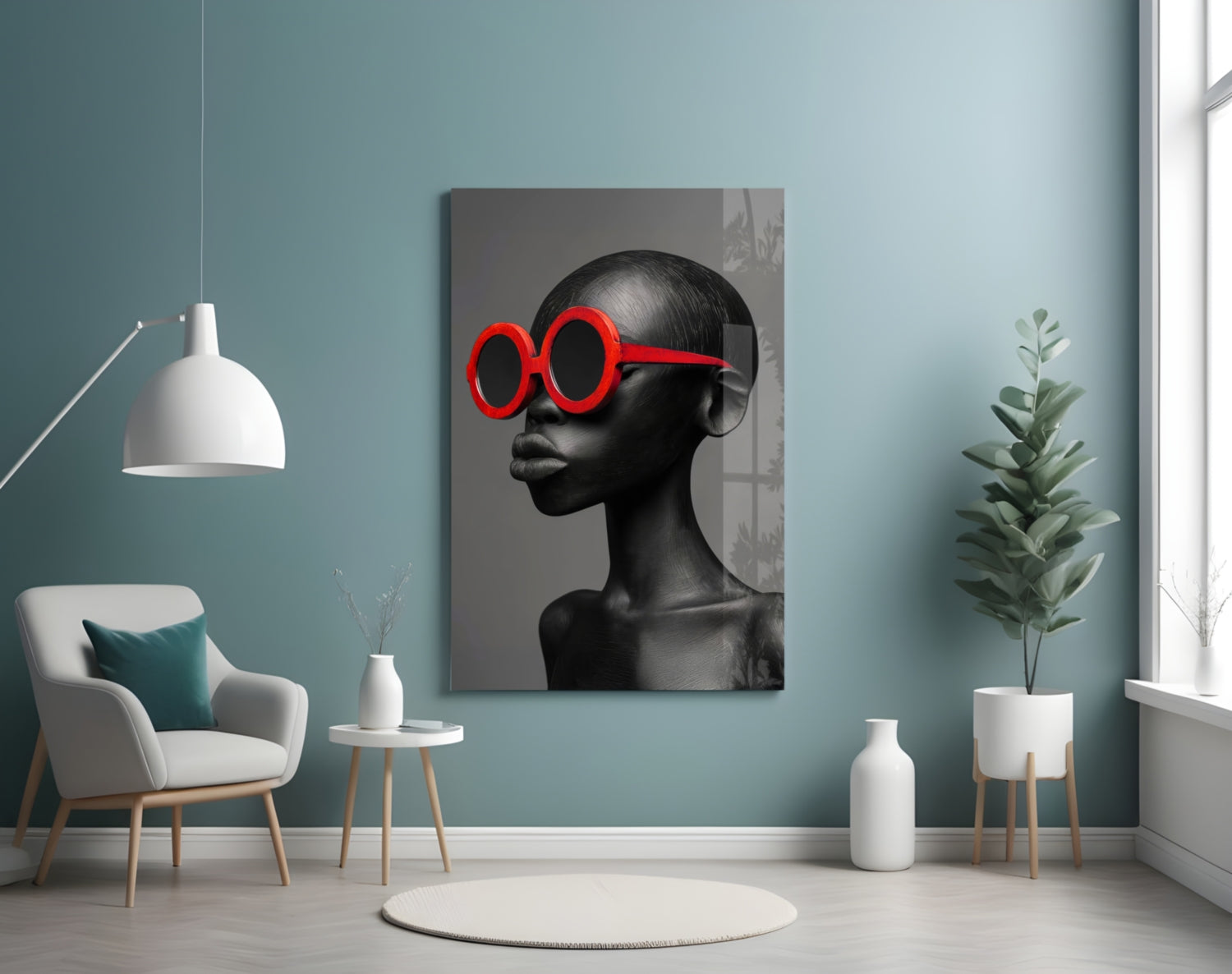Faces of Colors Glass Wall Art || Designer Collection
