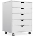 Panana 5/7 Drawer Chest, Wooden Tall Dresser Storage Dresser Cabinet With Wheels