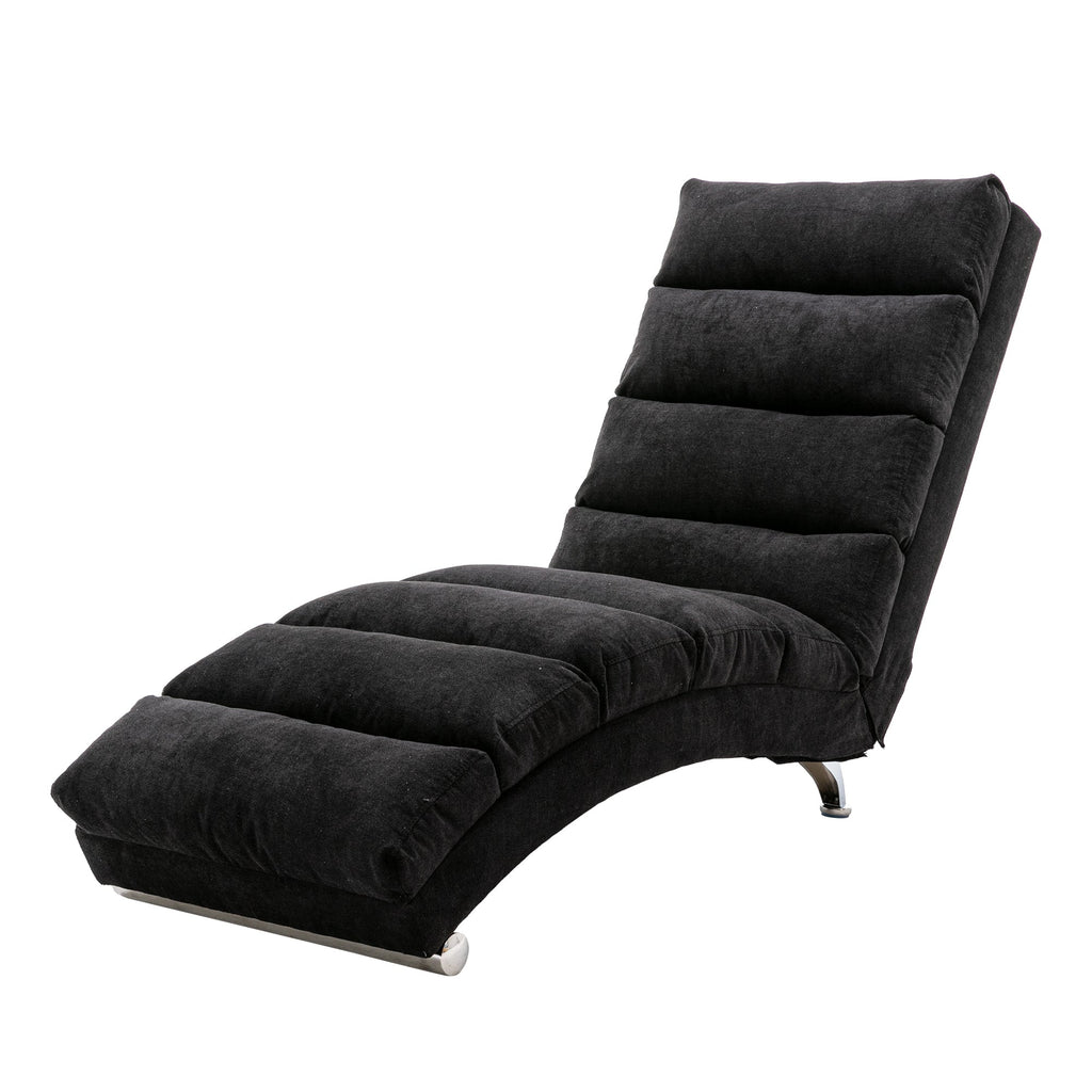 Luxury Upholstered Chaise Lounge, Vibration Relaxation, Fixed Back Recliner