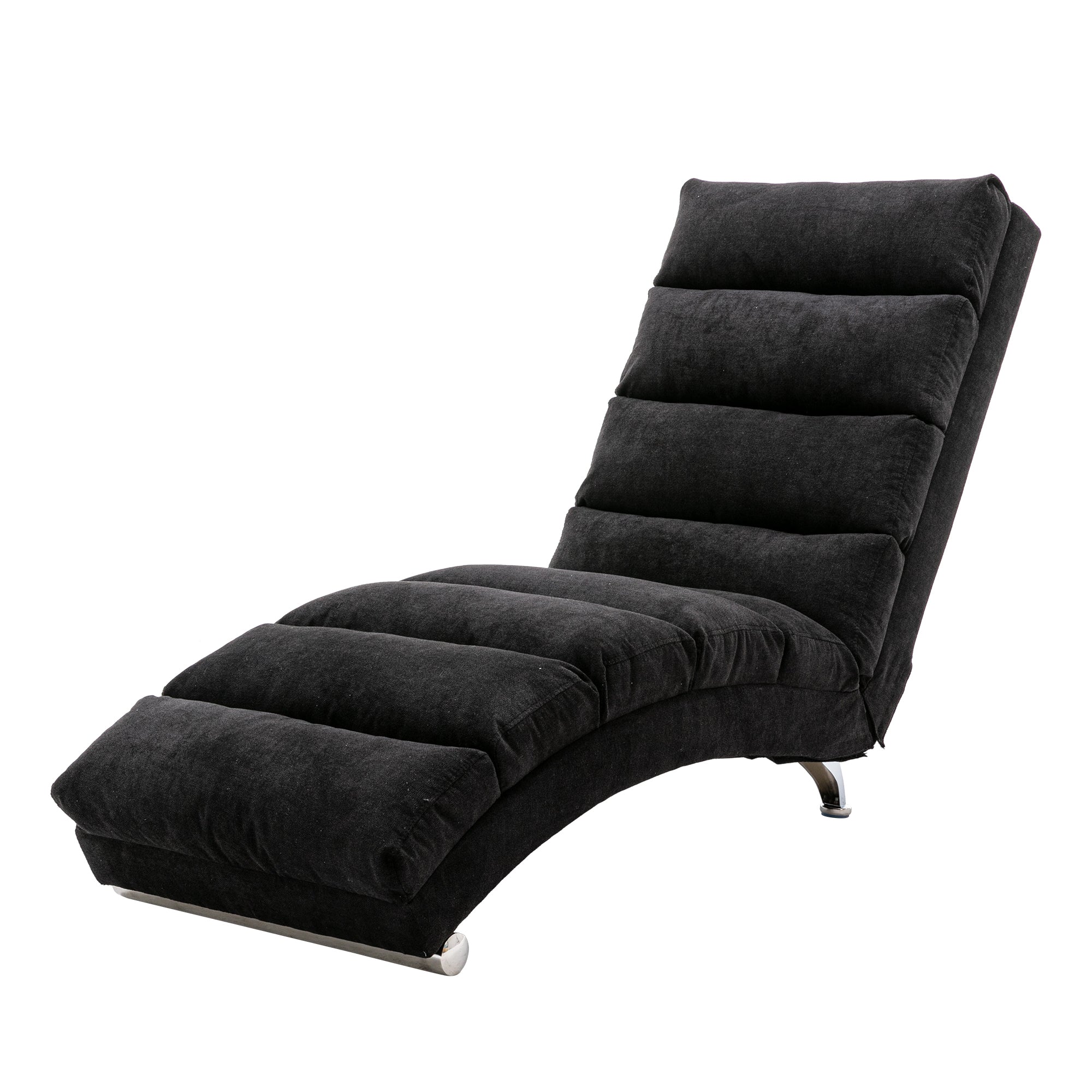 Luxury Upholstered Chaise Lounge, Vibration Relaxation, Fixed Back Recliner