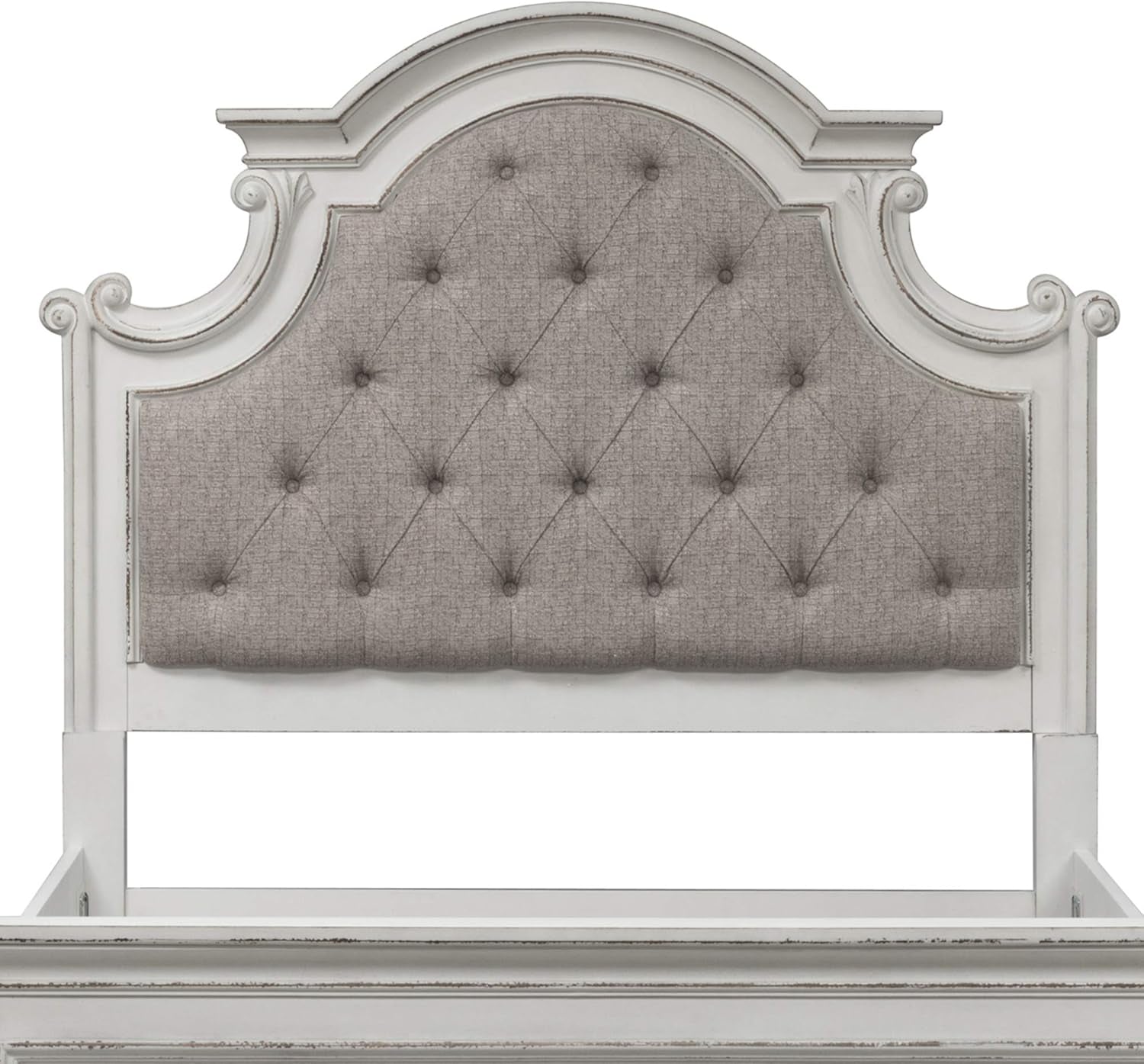 Magnolia Manor Queen Upholstered Headboard With Arched Crown