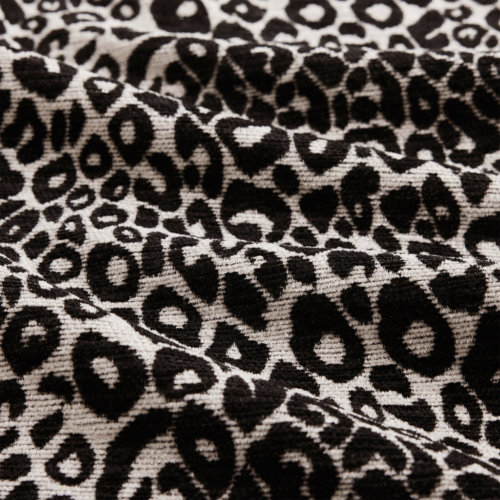 Sectional Sofa Modern Leopard Chenille Khaki Black 4-seater Deep Seat