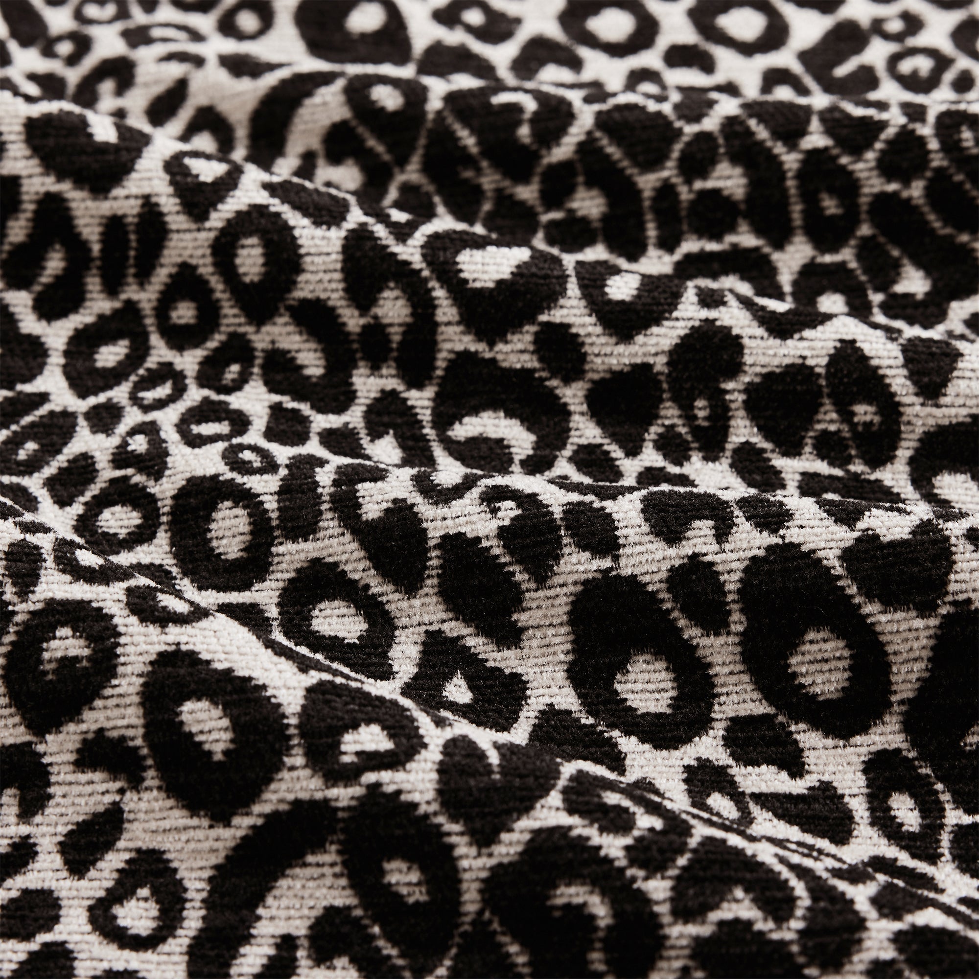 Sectional Sofa Modern Leopard Chenille Khaki Black 4-seater Deep Seat