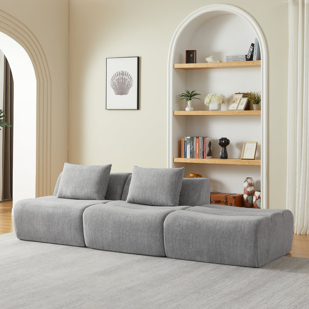 Sofa Oversized 3 Seater Chenille Space Saving No Assembly