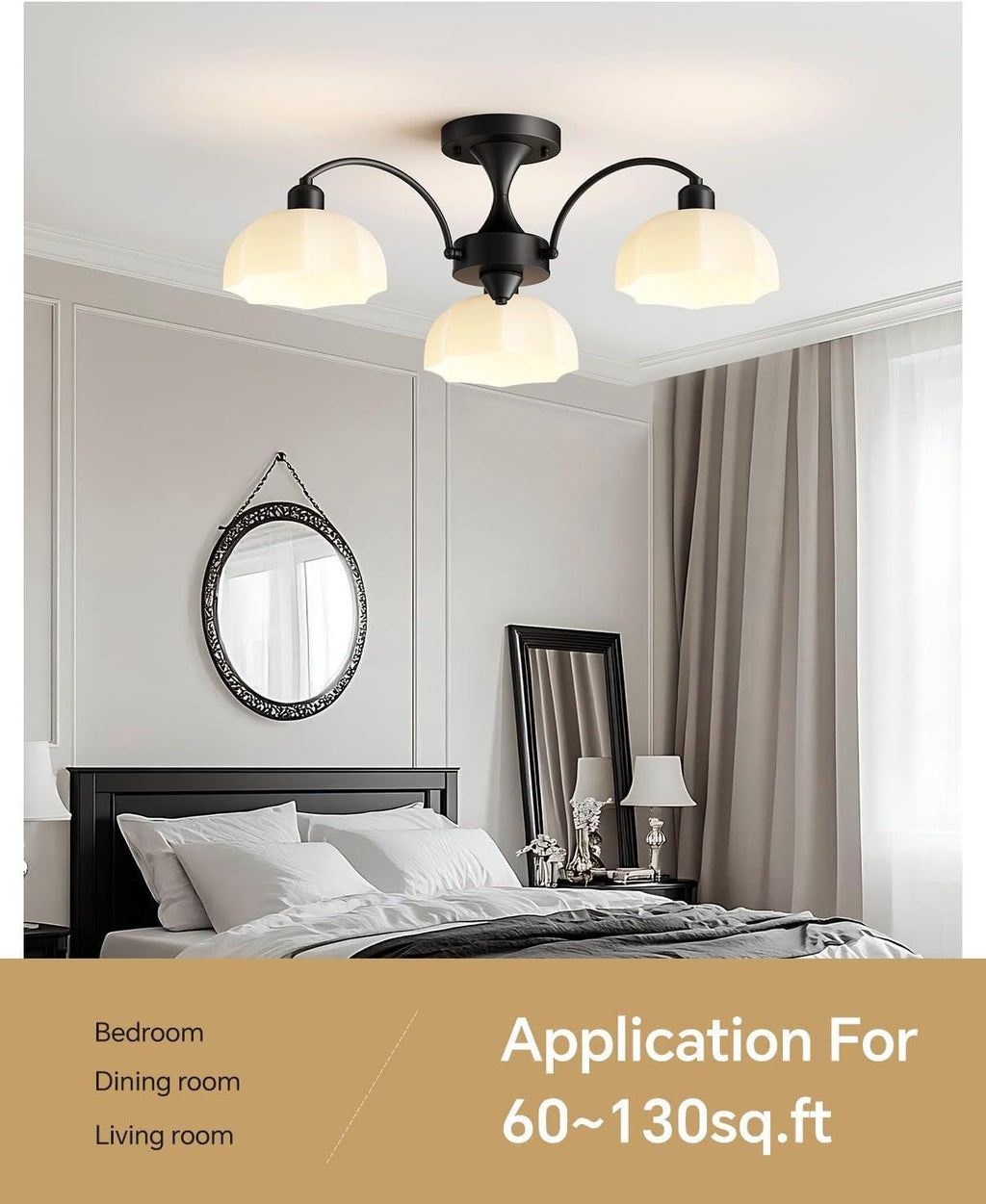 Milk Glass Sputnik Chandelier Adjustable Height Dimmable
