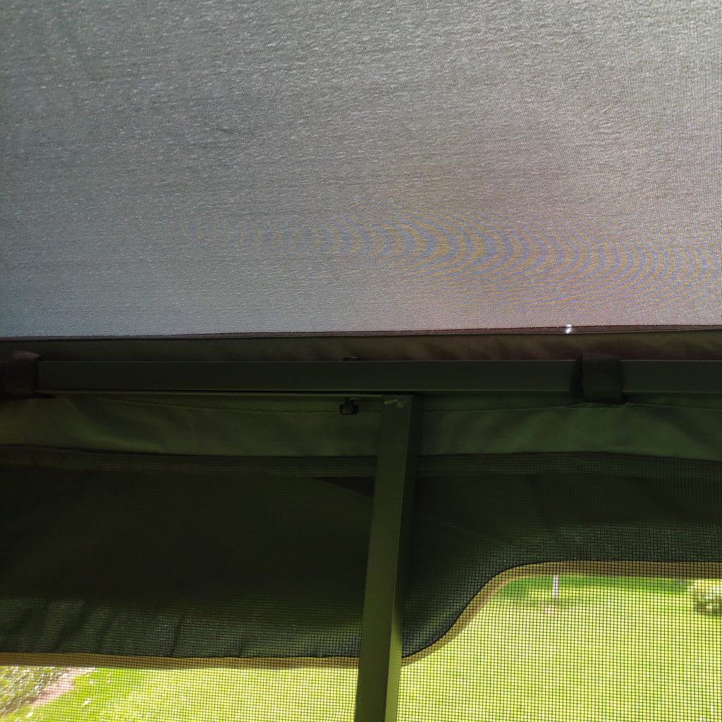 Gazebo Steel Gray 10x10 Ft Double Vented Roof Mesh Sidewalls UV-Resistant