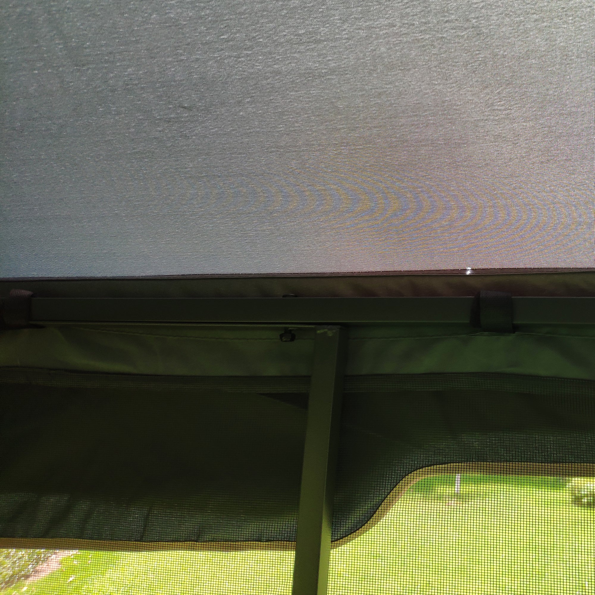 Gazebo Steel Gray 10x10 Ft Double Vented Roof Mesh Sidewalls UV-Resistant