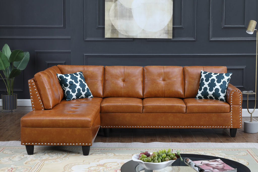 Sectional Sofa Irine Faux Leather 2-piece