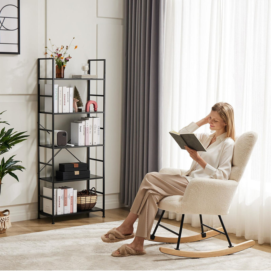 5 Tiers Bookshelf, Classically Modern Book Shelf, Book Rack, Storage Rack Shelves in Living Room/Home/Office