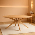 Crossroads 71 Inch Oak Oval Dining Table Mid Century