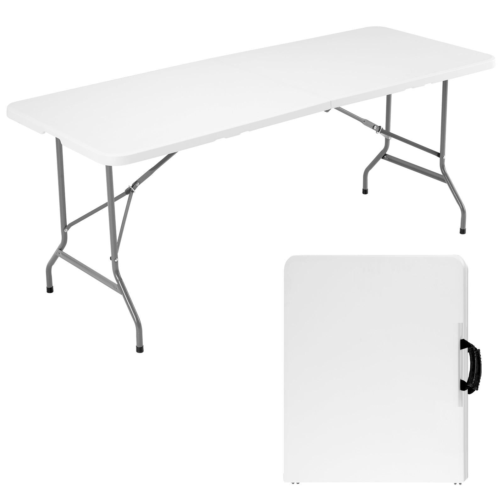Folding Table Outdoor Indoor Heavy Duty Portable Table with Carrying Handle for Camping Picnic Party