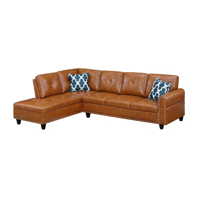 Sectional Sofa Irine Faux Leather 2-piece