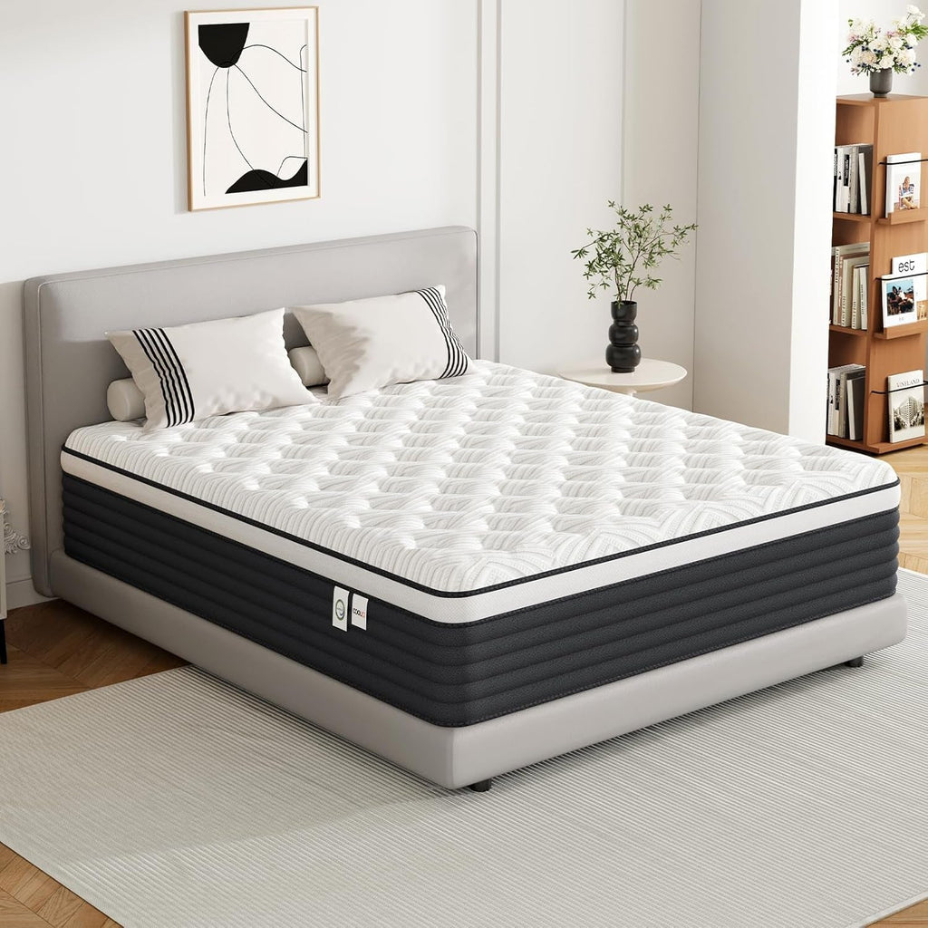 Twin Pressure Relief Memory Foam Hybrid Mattress Pocketed
