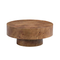 31.49'' Burl Wood Veneer Round Coffee Table