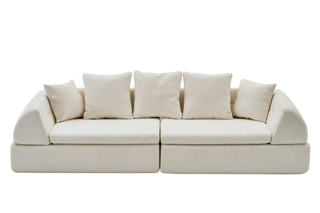 Sectional Sofa Cloud Modular with Deep Fluffy Seats No Assembly Required