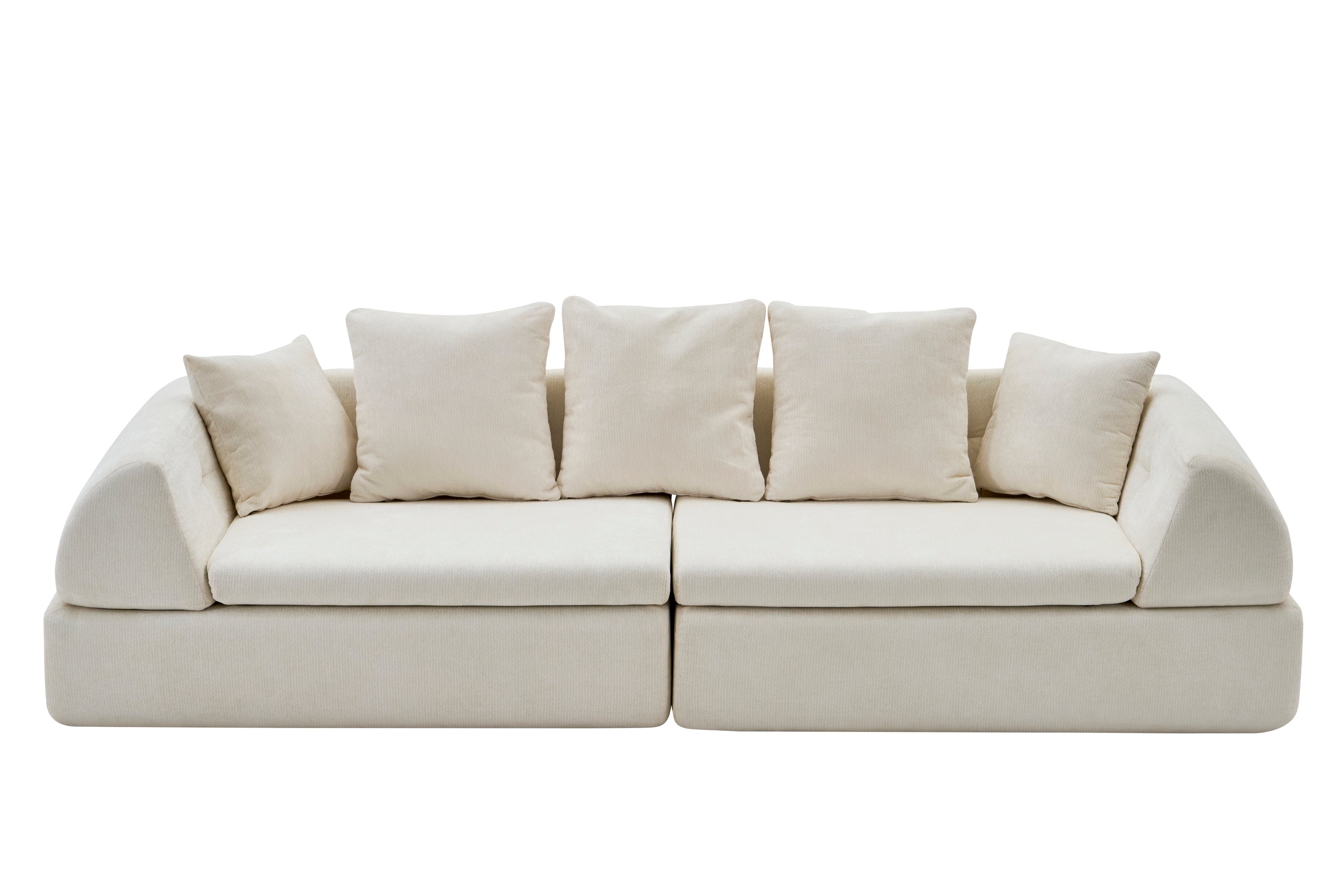 Sectional Sofa Cloud Modular with Deep Fluffy Seats No Assembly Required