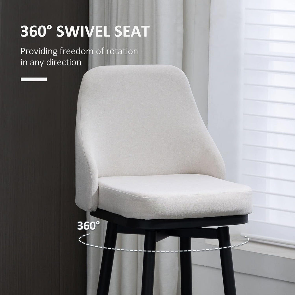 Modern 360 Degree Swivel Bar Stools Set of Two