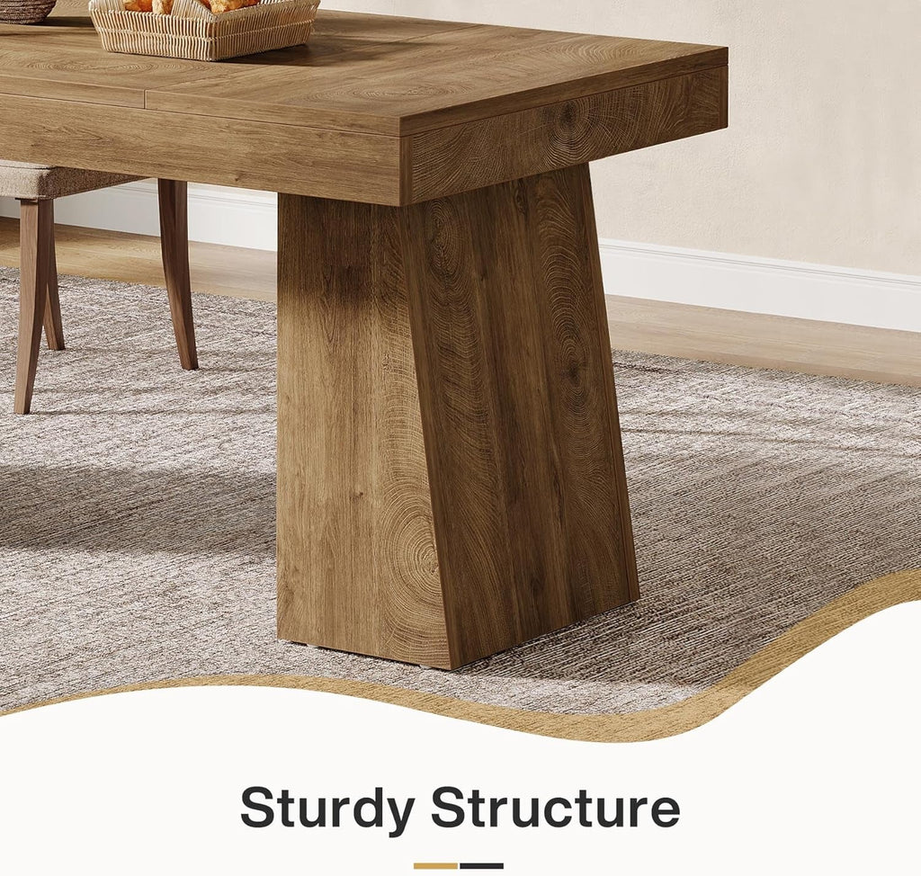 55 Inch Yellow Dining Table For Kitchen And Dining