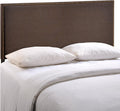 Elegant Upholstered Queen Headboard with Nailhead Trim