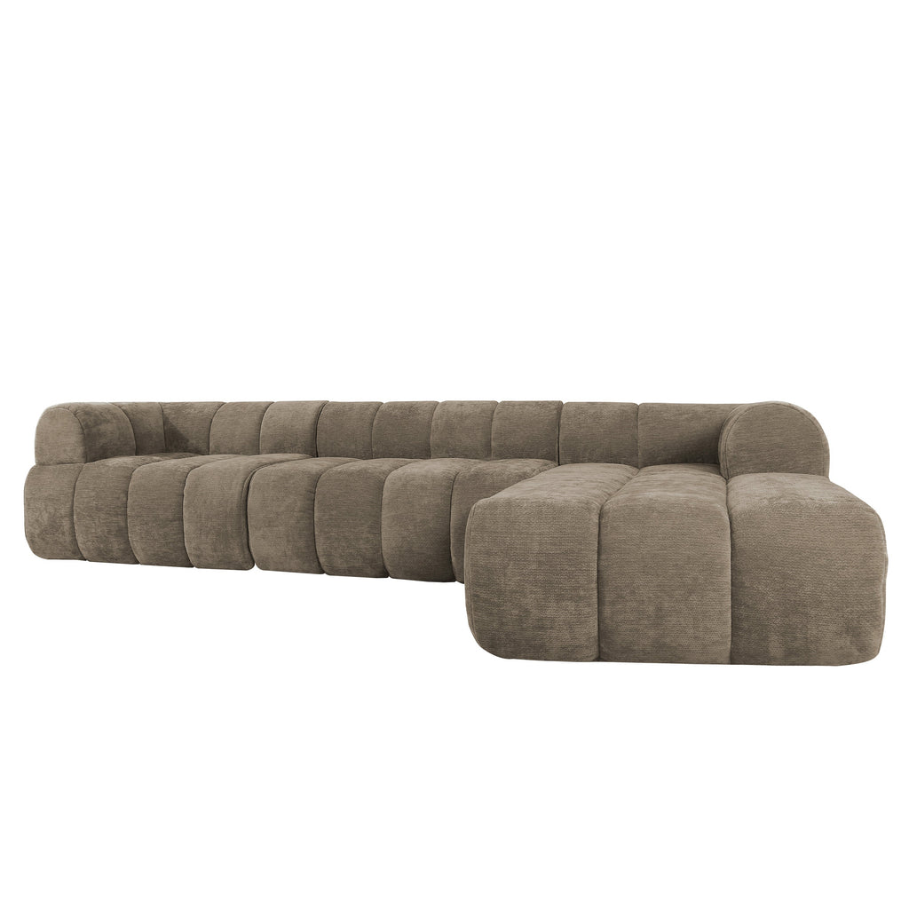 Sectional Sofa L-Shaped High-Density Foam 122-inch Right-Hand Facing
