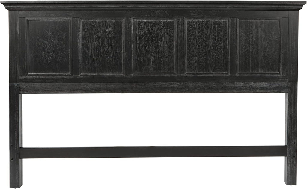 Rustic Black King Headboard - Durable Mahogany Wood