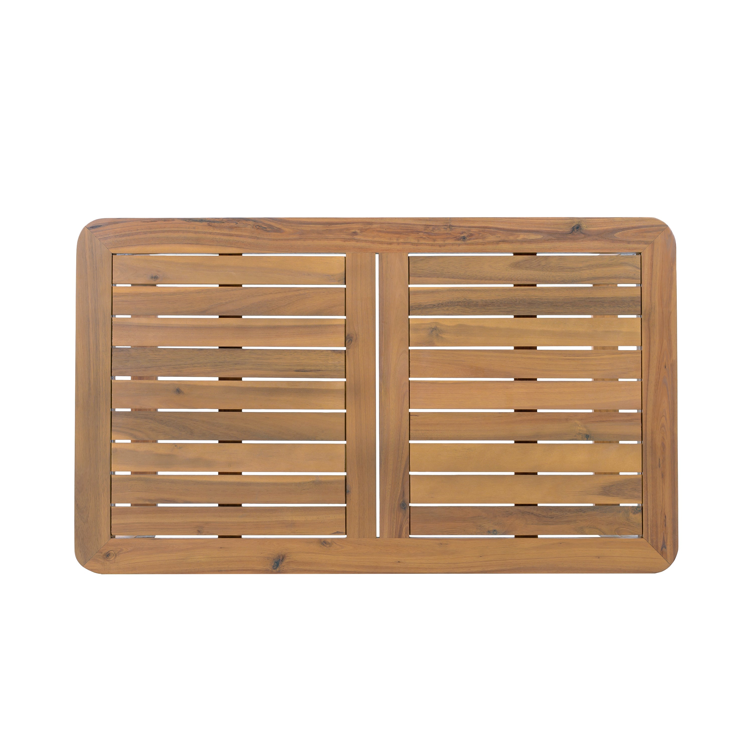 Outdoor Patio Set Modern Minimalist 3 Seater Daybed and Teak Finish Coffee Table