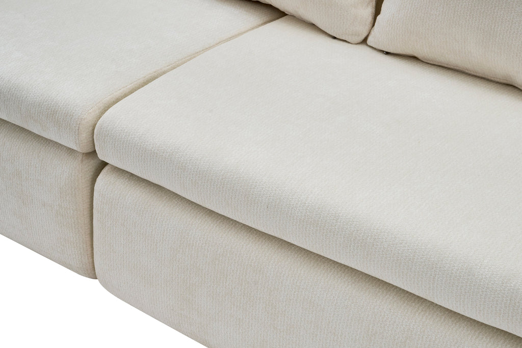 Sectional Sofa Cloud Modular with Deep Fluffy Seats No Assembly Required