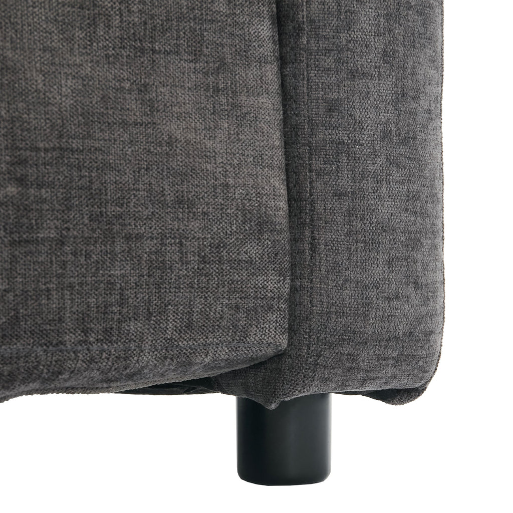 31.9' Cozy Upholstered Armchair Oversized Comfy Cloud Sofa Double Cushion Single Sofa Plush Cushion Armchair for Living Room, Grey