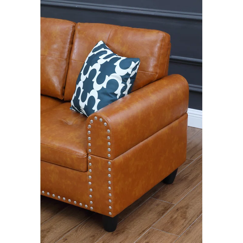 Sectional Sofa Irine Faux Leather 2-piece