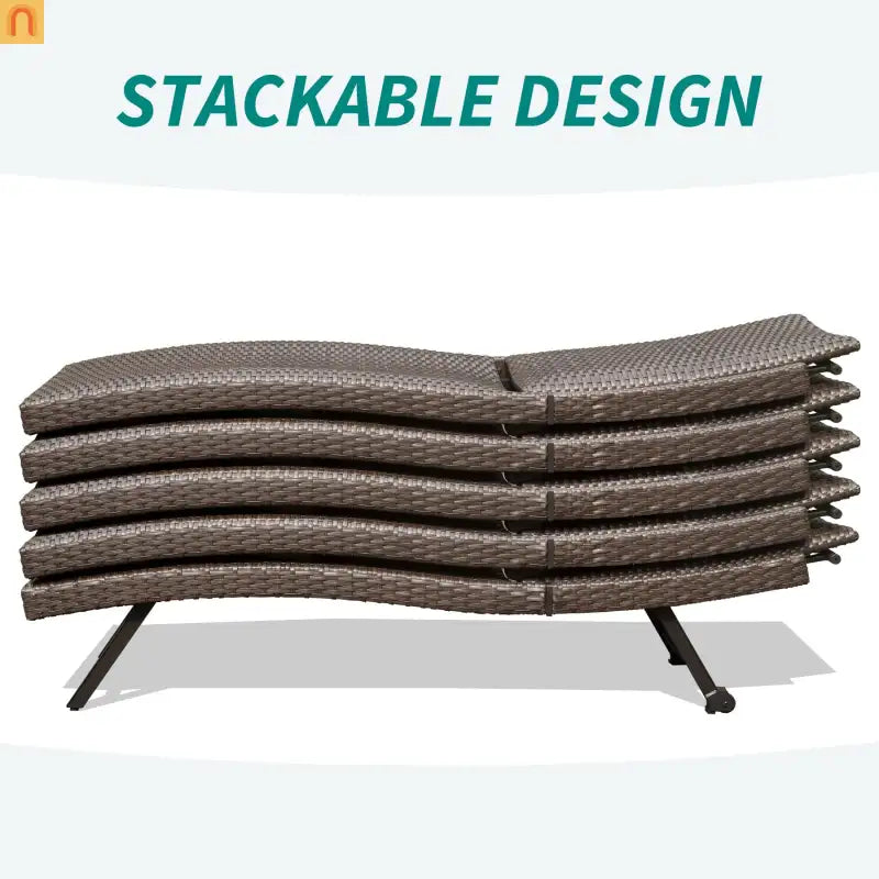 Chaise Lounge Set 2-piece Aluminum Wicker Outdoor
