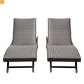 Chaise Lounge Set 2-piece Aluminum Wicker Outdoor
