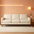 Comfy Mid Century Modern Beige Sofa for Small Spaces