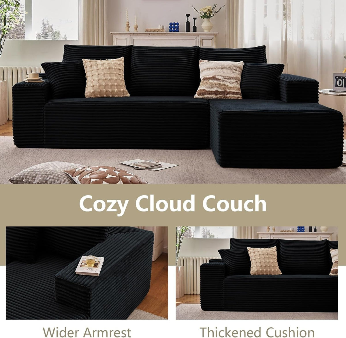 Comfy Modular Sectional Sofa With Chaise Lounge Design – COLOR POP DECOR
