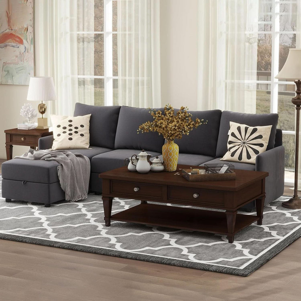 Convertible Modular Sectional Sofa with Memory Foam Comfort