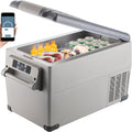 Portable Refrigerator 37 Quart(35 Liter),12 Volt Refrigerator App Control(-4°F~68°F), Car Refrigerator Dual Zone with 12/24v DC & 110-240v AC for Camping, Travel, Fishing, Outdoor or Home Use