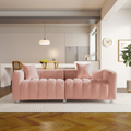 Sofa Bubble Tufted Velvet with Metal Base 83 Inch