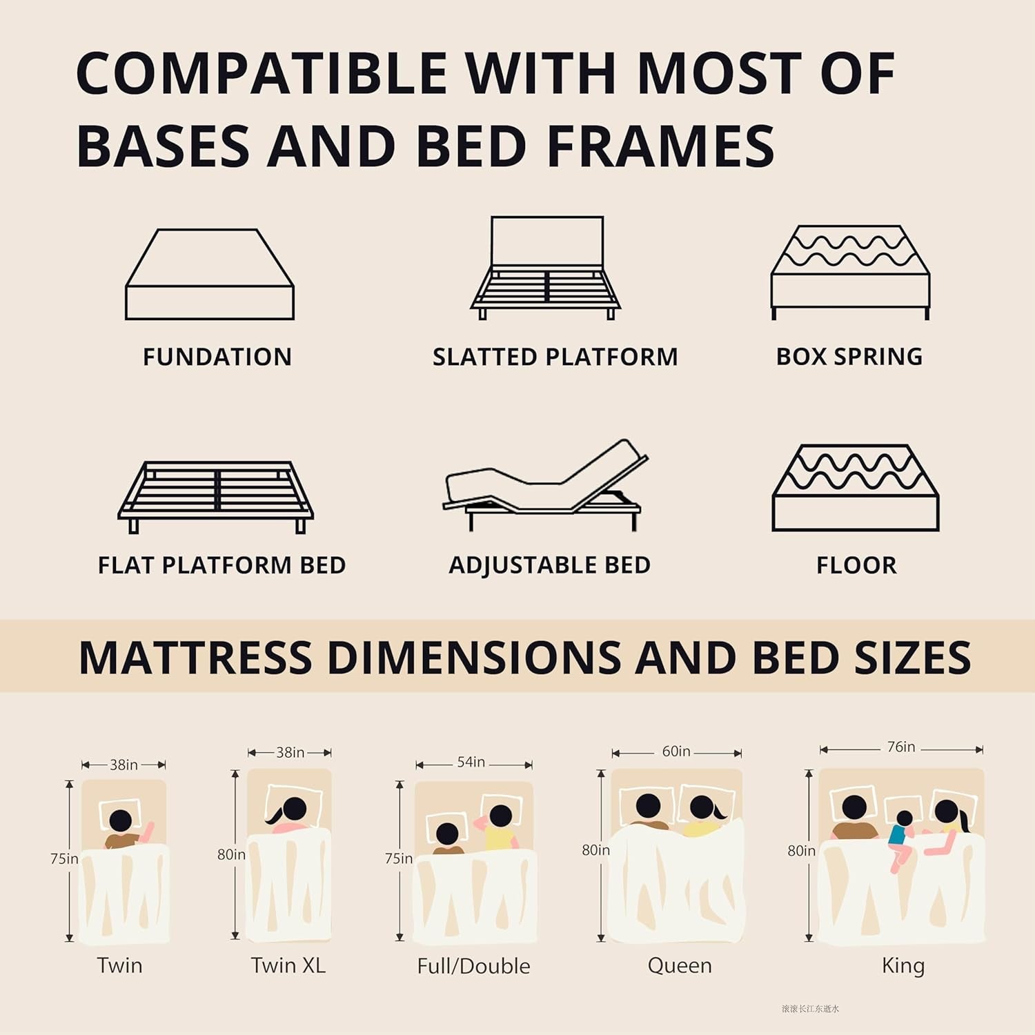 King Memory Foam Mattress Bed In A Box Cooling Gel Comfort