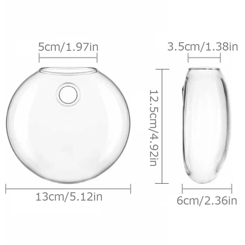 DecorBites™ Modern Hanging Glass Vase for Home Decor
