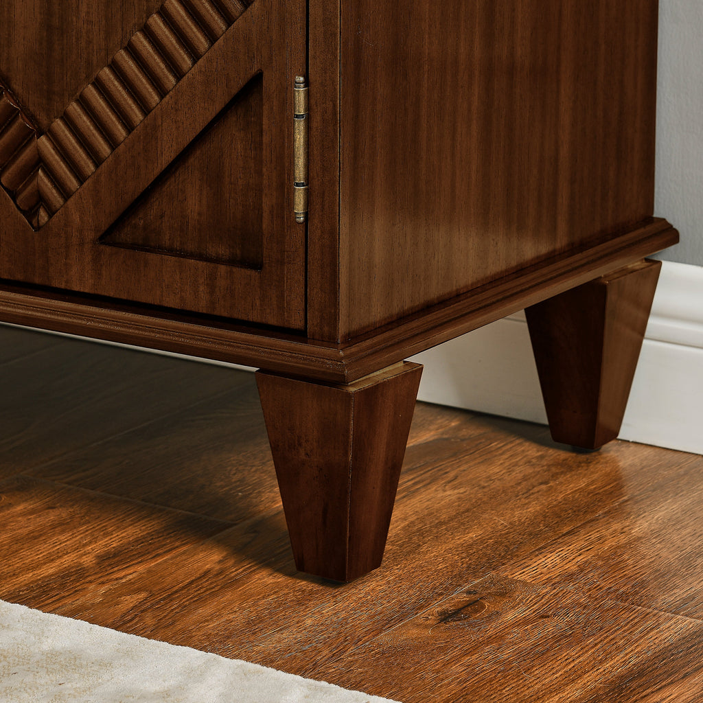 33.6' Retro Wooden Sideboard Buffet Cabinet with Storage