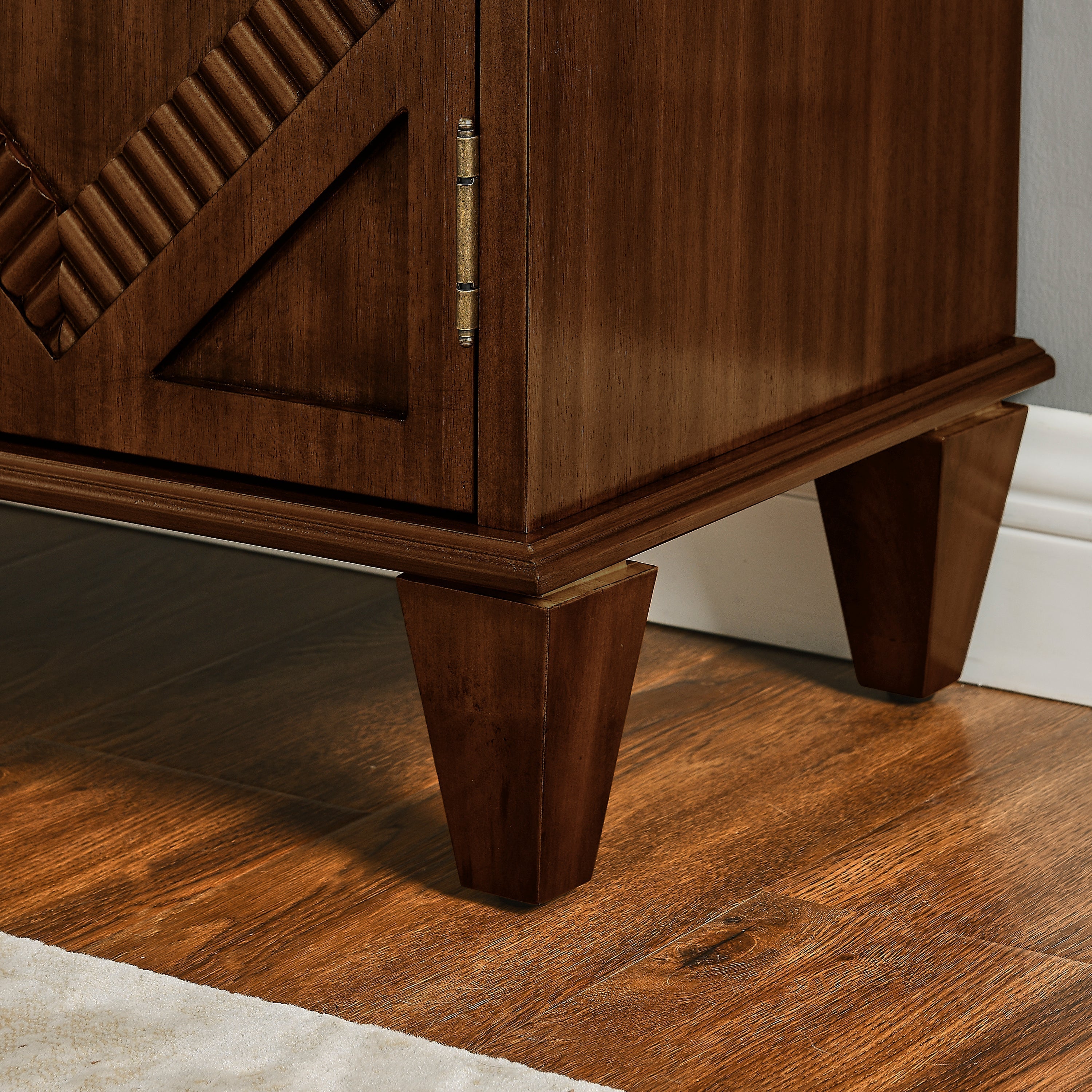33.6' Retro Wooden Sideboard Buffet Cabinet with Storage