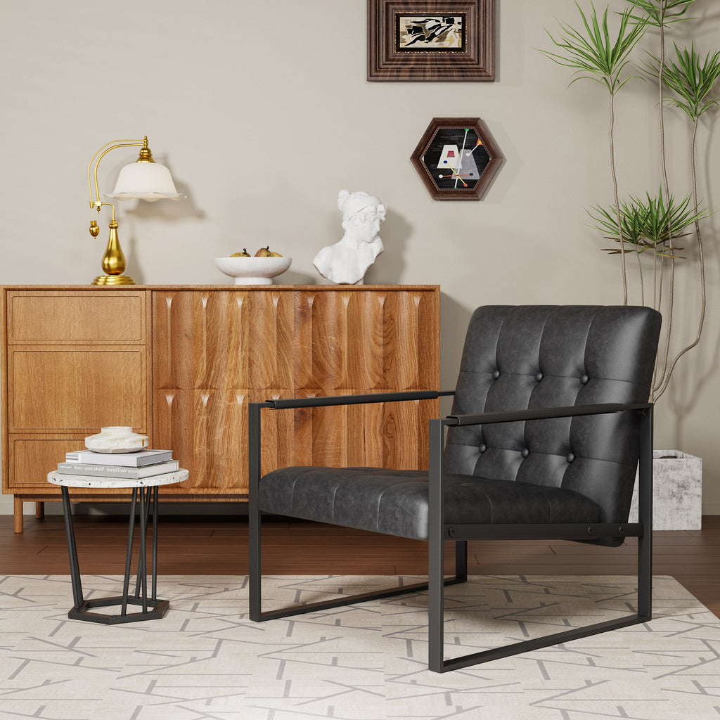 Accent Chair Modern Linen Upholstered Bedroom Living Room Office